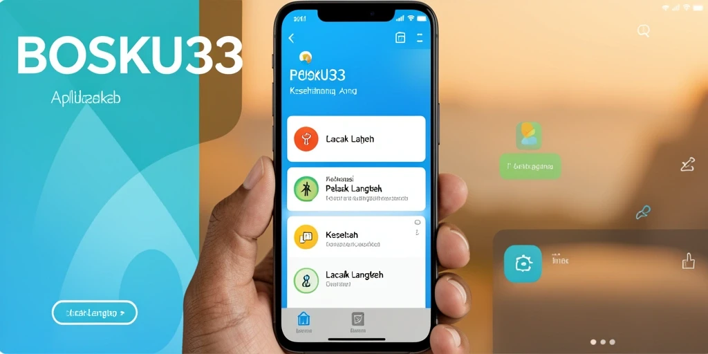 Tampilan utama aplikasi BOSKU33 dengan fitur pelacakan langkah.