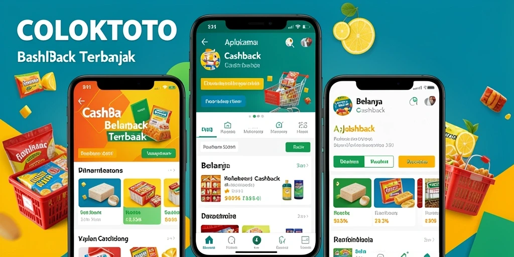Tampilan antarmuka aplikasi COLOKTOTO dengan fitur Cashback yang menarik.