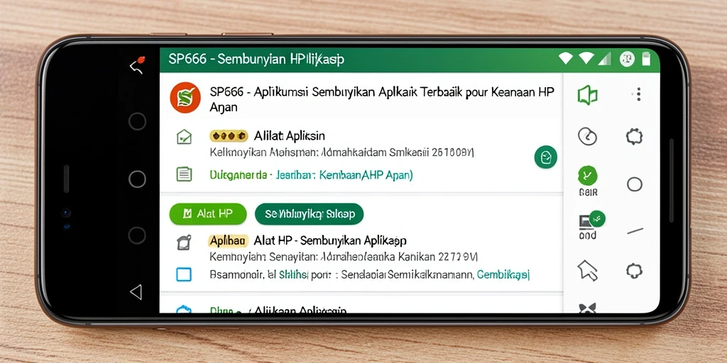 Tampilan antarmuka aplikasi SP666 yang sederhana dan fungsional.