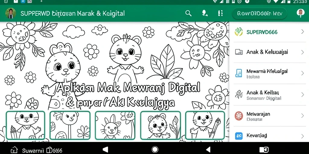 Tampilan antarmuka SUPERWD666 yang menyenangkan untuk mewarnai.