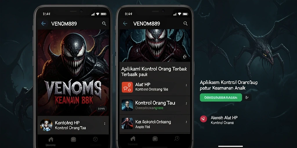 Tampilan antarmuka VENOM889 yang ramah pengguna untuk kontrol orang tua.